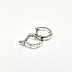 NWOT & Other Stories Silver Trinity Huggie Hoop Earrings